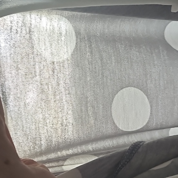 LuLaRoe Liv Gray and Off-white Polka Dot Crew Neck Short Sleeve Tee - Picture 7 of 14